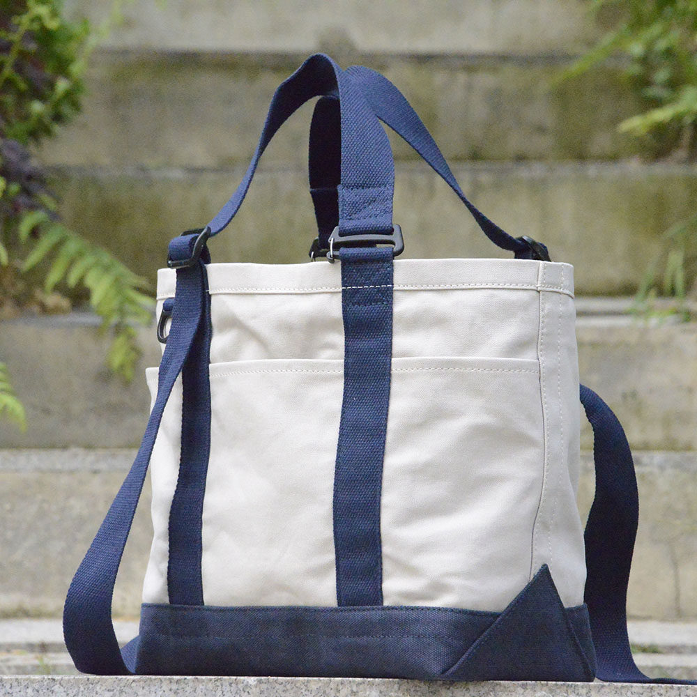 米灰重磅帆布包tote双肩单肩斜挎手提 美国多耐福DURAFLEX扣 uivy