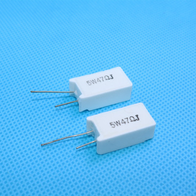 5W47RJ   5W47欧姆  水泥电阻47RJ5W  立式 电阻器 功率电阻