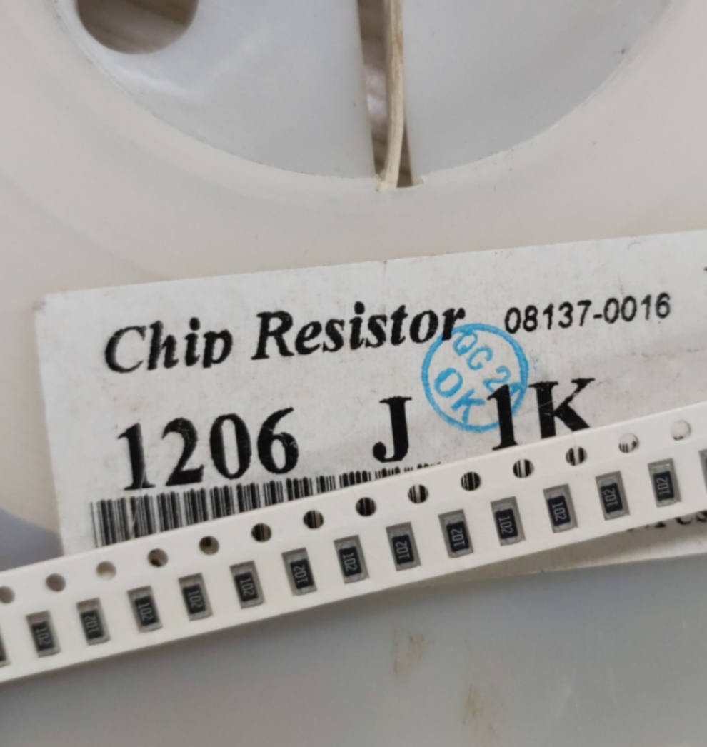贴片电阻RR3216(1206)L102JT 1K 1000RΩ 精度5% (出售100片)