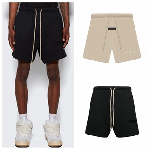 过验Essentials字母LOGO SS23薄绒五分裤男女FOG复线高街休闲短裤