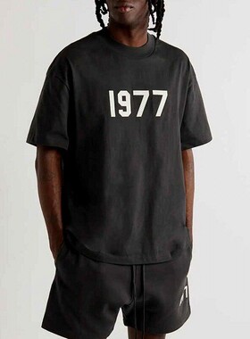 过验正版品鉴Essentials植绒1977短袖T恤男女FOG宽松22SSTEE半袖