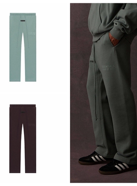 过验ESSENTIALS硅胶LOGO加绒23SS直筒卫裤男女FOG复线宽松休闲裤