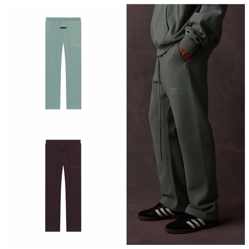 过验ESSENTIALS硅胶LOGO直筒卫裤