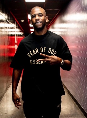 正版品鉴过验ESSENTIALS高街字母FW24短袖T恤男宽松Fog复线打底衫