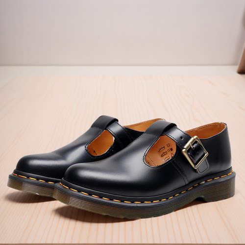 手工缝线Dr玛丽珍鞋真皮小皮鞋