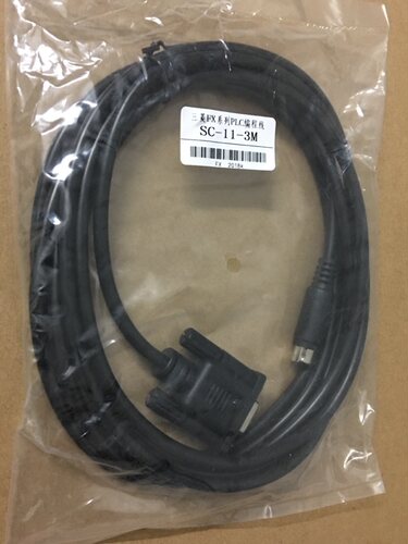 三凌PLC编程电缆SC11 三凌FX编程线SC-11  9孔对8针圆头线