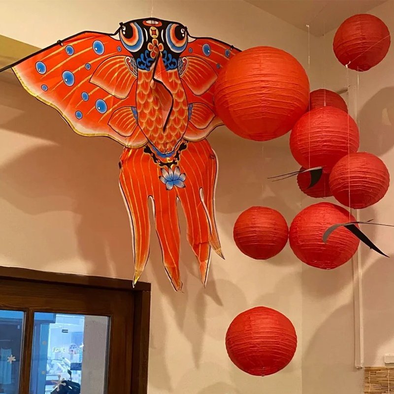 新年手工diy金鱼风筝灯笼挂饰装饰品制作材料包场景布置元宵节,特色手工艺,风筝,淘宝优惠券,粉丝福利购,淘宝优惠卷