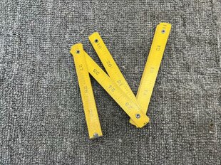 正品老货原品80年代工程乒1米折叠木尺便携式折叠尺测量尺