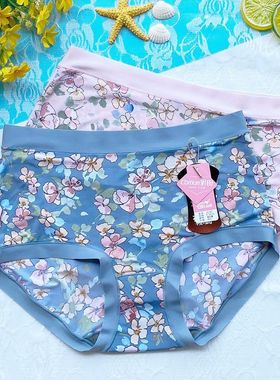 彩田内裤女冰丝柔软印花石墨烯抗菌速干无痕中腰31706高31707包臀