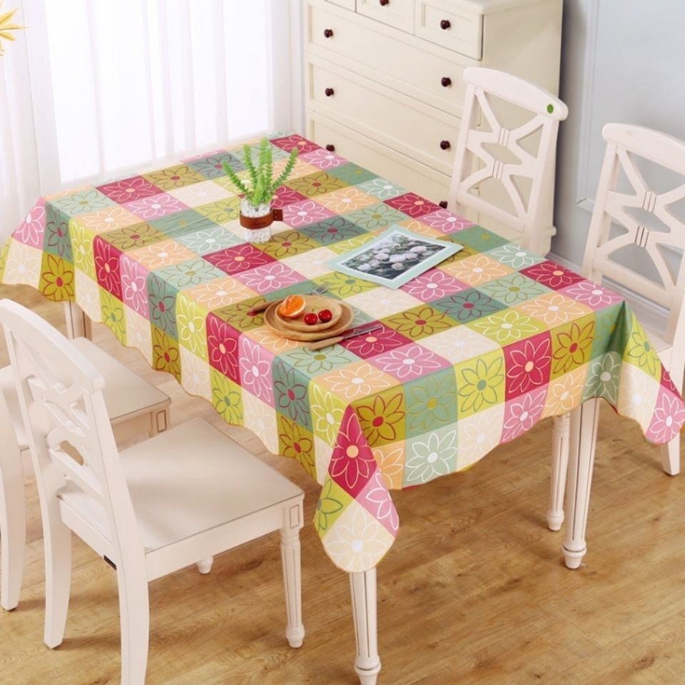 桌布茶几布塑料长方形圆形正方形防水防油免洗防烫格子田园餐桌布,居家布艺,桌布,淘宝优惠券,粉丝福利购,淘宝优惠卷