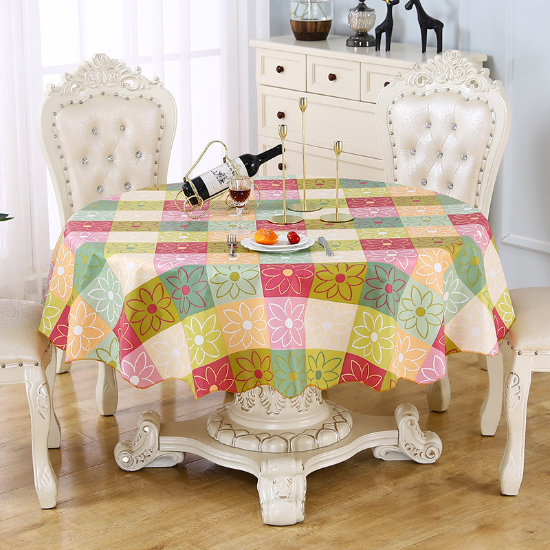 圆桌桌布防水防油圆桌子餐桌布饭店台布餐厅圆形家用塑料圆桌布,居家布艺,桌布,淘宝优惠券,粉丝福利购,淘宝优惠卷