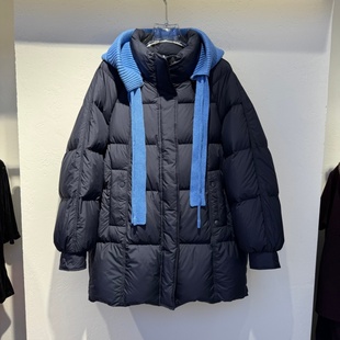 羽绒服90鸭绒保暖显瘦脱卸毛线针织帽洋气减龄 女装 2025年时尚 韩版