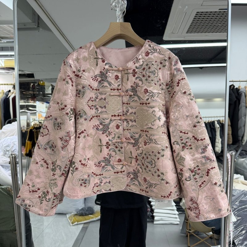2026年春装新款流行女装短款外套上衣重工花色刺绣洋气显气质国风,女装/女士精品,短外套,淘宝优惠券,粉丝福利购,淘宝优惠卷