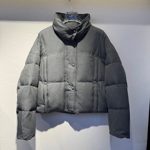 2025年冬装新款流行女装短款90白鸭绒羽绒服立领保暖显瘦洋气减龄