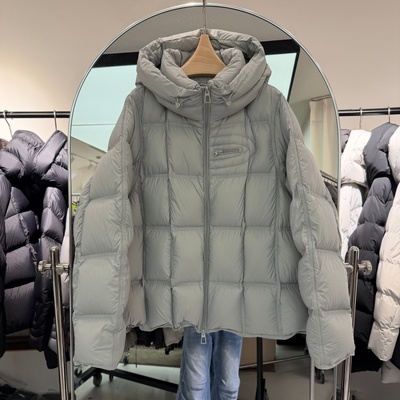 2025年冬装新款流行女装进口科鲁达白鹅绒羽绒服连帽领保暖鹅绒服