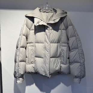 90鸭绒保暖显瘦毛线针织帽可脱卸 新款 小个子短款 羽绒服2025年冬装