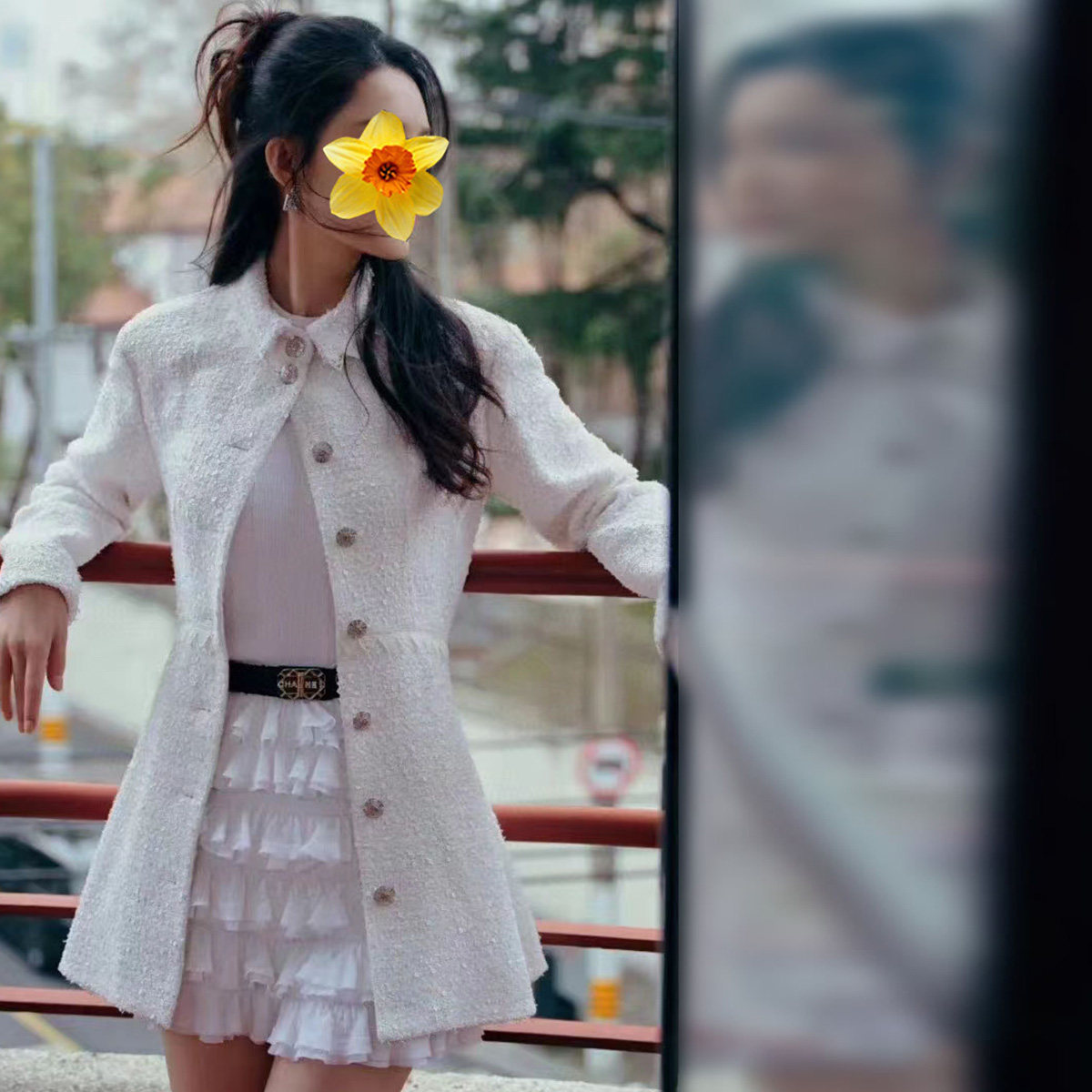 中长款精致名媛风收腰外套