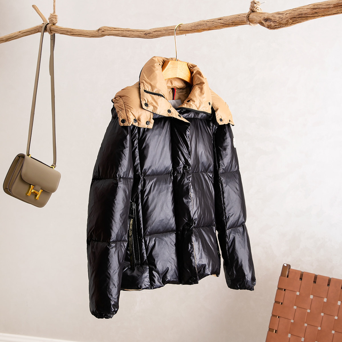 经典白鹅绒保暖面包羽绒服