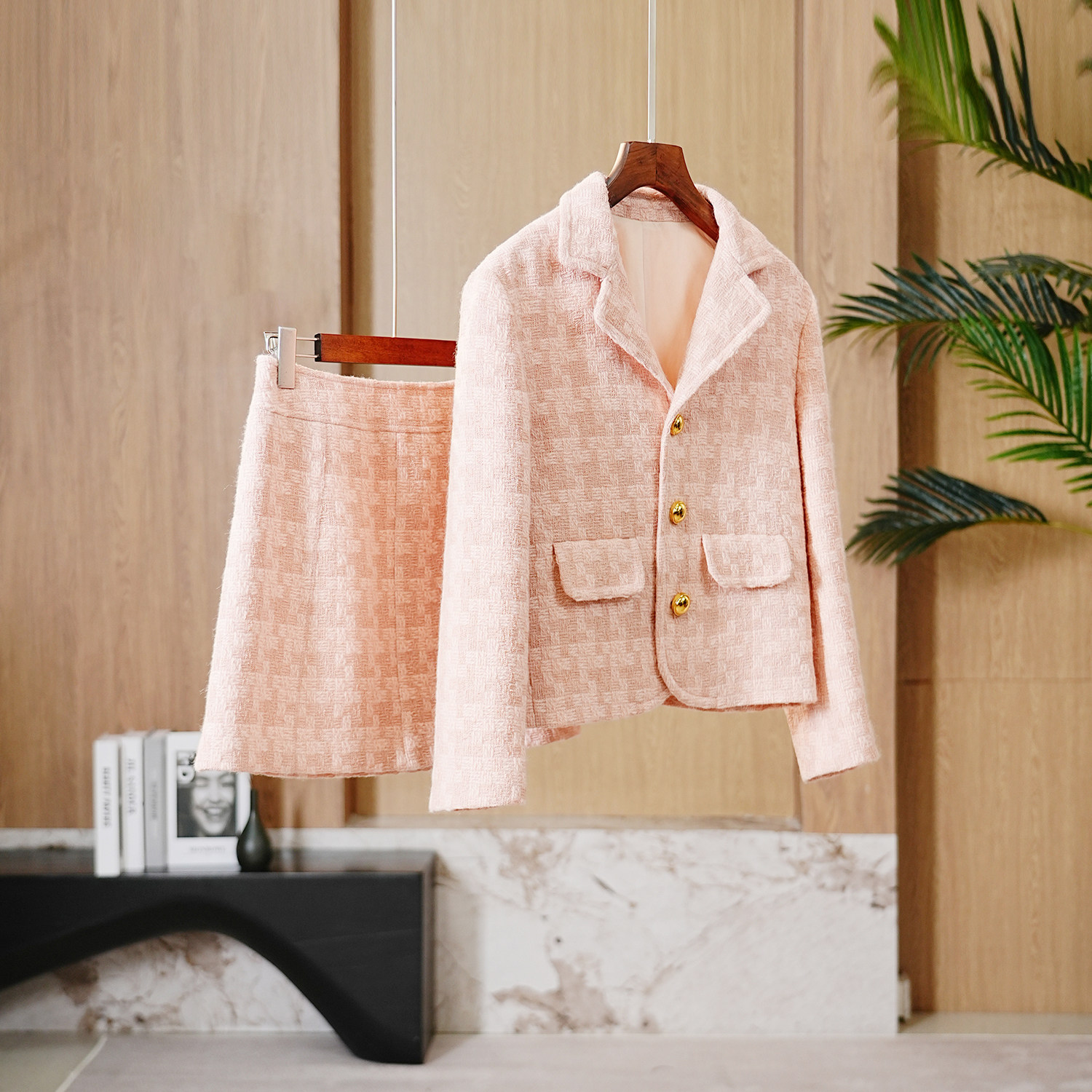 长袖2025年秋季高腰A型半裙编织