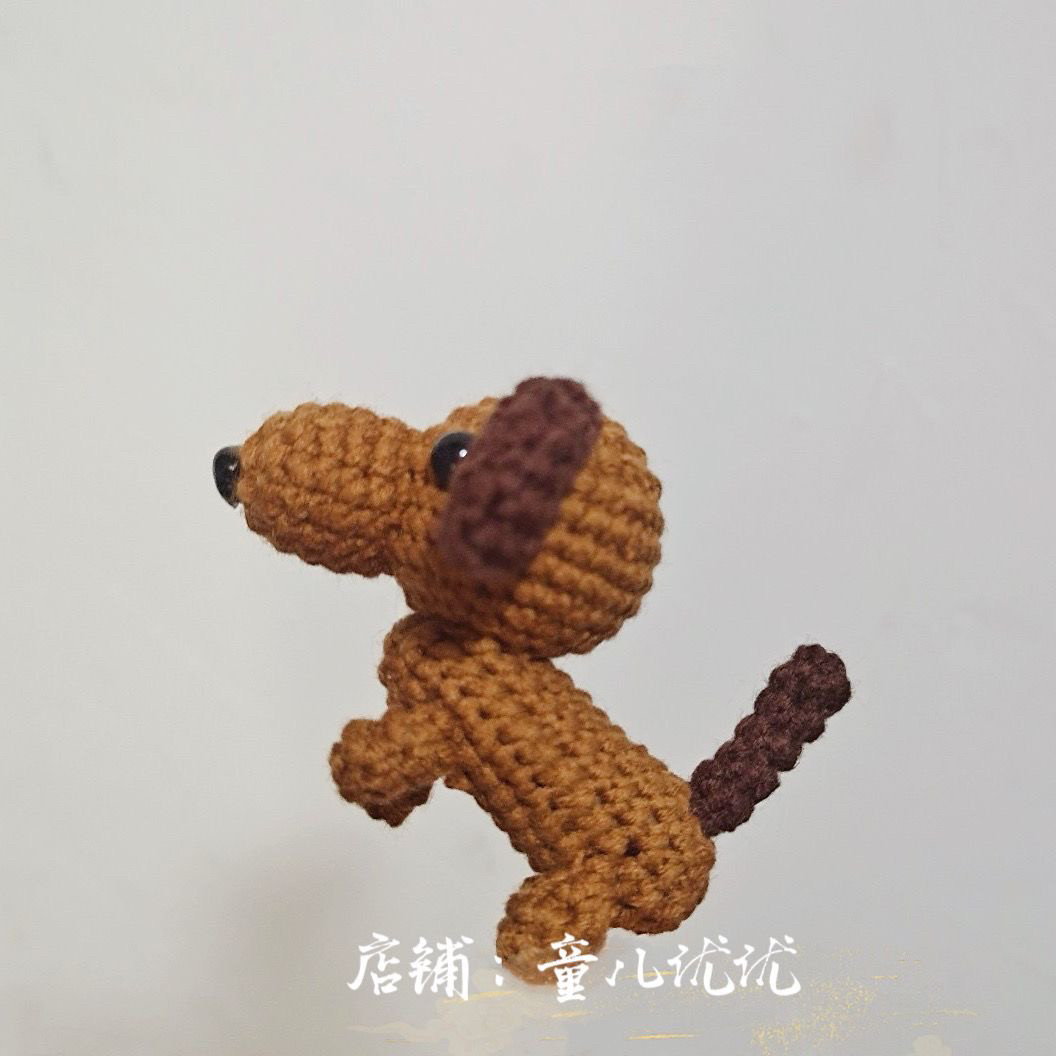 手工编织毛线狗狗猫成品钩针编织毛线玩偶成品小猫小狗柴犬腊肠