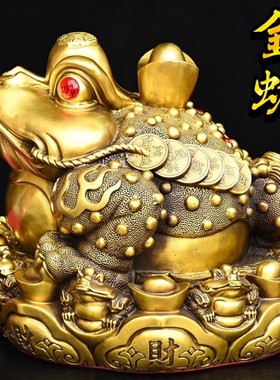 摆件客厅金蟾纯铜新中式