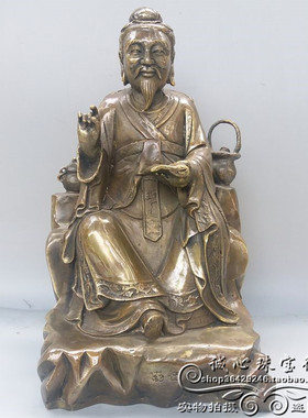 复古纯铜名医孙思邈神像工艺品