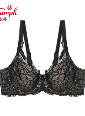 黛安芬专柜正品新款内衣女性感蕾丝大胸侧收调整薄款文胸16-8853