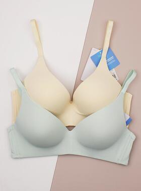 黛安芬正品薄光面无痕乳胶内衣女舒适无钢圈抗菌凉感文胸E004089