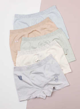 【5条装】XS家族男童内裤平角裤短裤中大童印花盒装卡通HCNB001