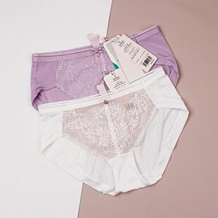 6894可配文胸配16 8901 高端蕾丝中低腰三角舒适内裤 黛安芬正品