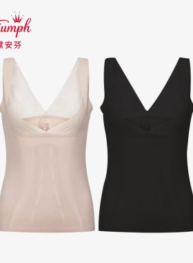 黛安芬V领无痕收腹塑身上衣