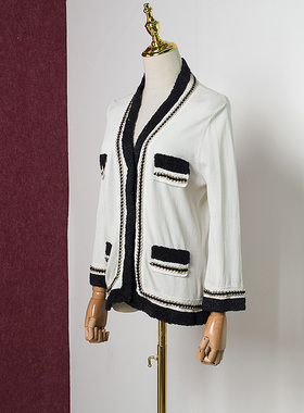 皇冠西西杰西卡小香风气质针织开衫薄款外套女专柜21237N