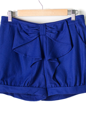 新秋冬百搭蝴蝶结灯笼裤羊毛休闲短裤女W05220