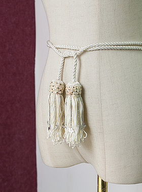 新款百搭时尚流苏串珠系带女腰链专柜正品800001-204