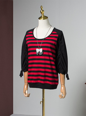 美式复古CROWNCC威莎PS小码条纹T恤340专柜正品D94168