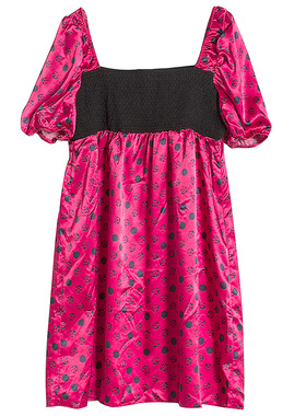 美式复古杰西卡旗下威莎印花方领女雪纺连衣裙380专柜折扣D82131