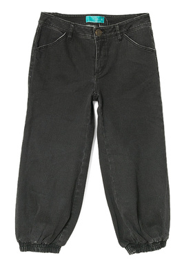 西W 美式复古工装收脚黑色灯笼宽松休闲裤分裤牛仔裤女分裤G03122