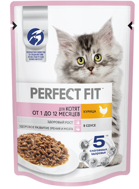 俄罗斯原装进口完美/PERFECT FIT猫餐包75克