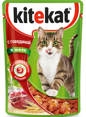 原装俄罗斯进口猫主食Kite喵kat趣85克猫罐头猫餐包