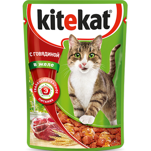 俄罗斯进口猫主食Kite喵kat趣85克猫罐头猫餐包 原装