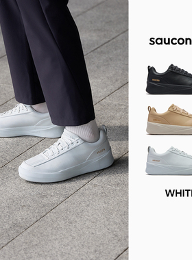 SAUCONY索康尼WHITE运动休闲鞋潮流时尚舒适百搭牛皮跑步鞋PRM