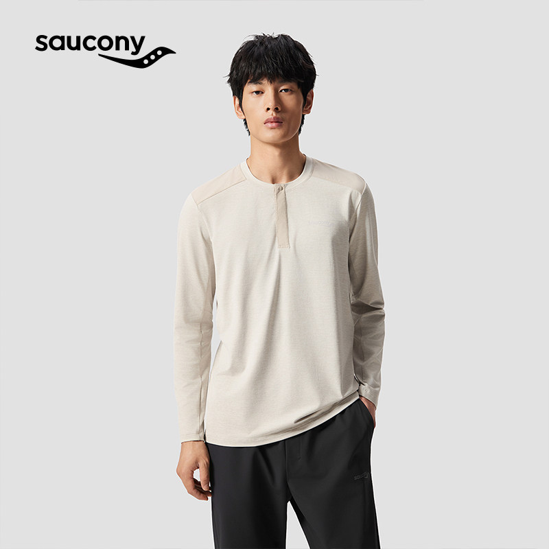SAUCONY/索康尼男子宽松柔软舒适运动户外休闲圆领长T恤官仓直发