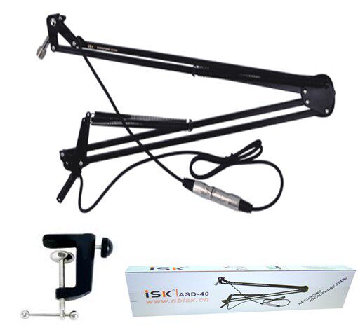 ISK  ASD40悬臂悬挂话筒支架麦克风吊架带线360旋转录音主播配件
