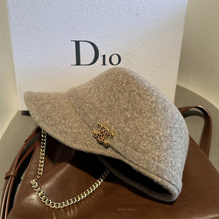 羊毛马术帽百搭复古骑士帽子女百搭气质毛呢鸭舌帽羊绒折叠贝雷