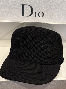 针织透气马术帽黑色布标鸭舌帽出游逛街遮阳帽纯色简约画家报童帽