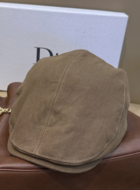 四季前进帽显脸小鸭舌帽子纯色洋气简约复古贝雷帽洋气文艺画家帽