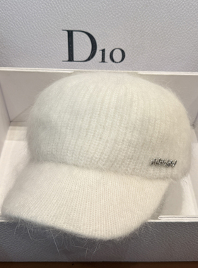 韩版加厚马术兔毛混纺棒球帽子女秋冬天黑白色时尚潮流保暖鸭舌帽