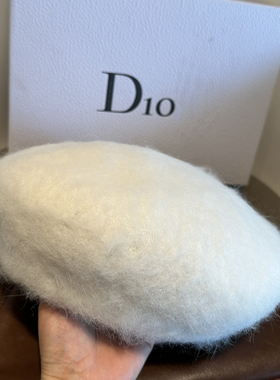 兔毛百搭贝雷帽黑色毛毛南瓜帽时尚甜美蓓蕾帽显脸小白色画家帽潮