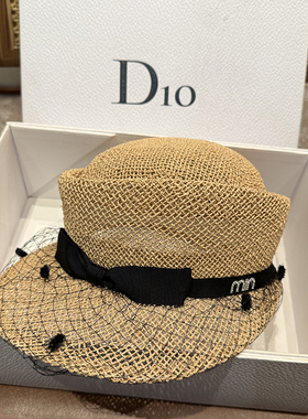 夏季优雅遮阳帽镂空透气鸭舌帽子气质蝴蝶马术帽子圆顶贝雷网纱帽