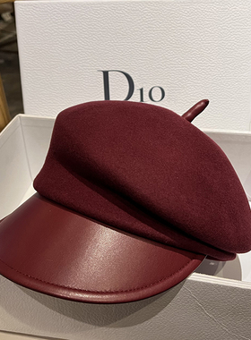 日本秋冬复古羊毛立体马术帽甜美气质鸭舌帽百搭报童优雅羊绒英伦